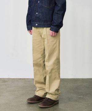 DEN0661 wide chino pants (beige)
