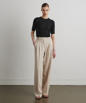 PLEAT BALANCE SLACKS_BEIGE