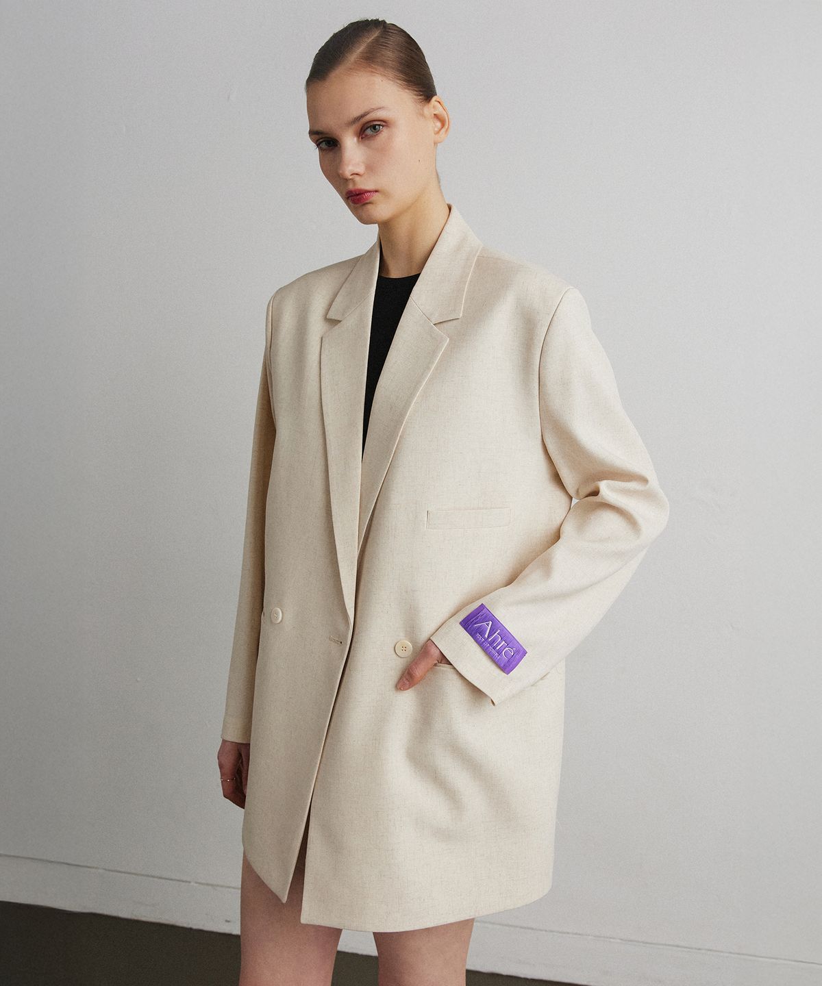 아흐레(AHRE) LINEN MUSE JACKET_OAT