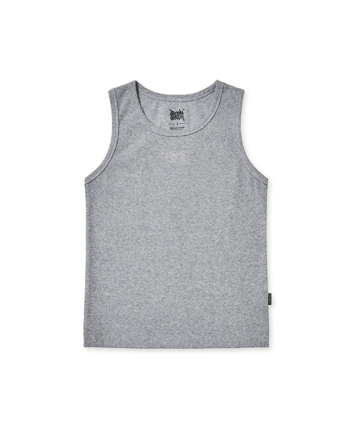 브라운브레스(BROWNBREATH) W TAG FRICE SLEEVELESS - MELANGE GREY