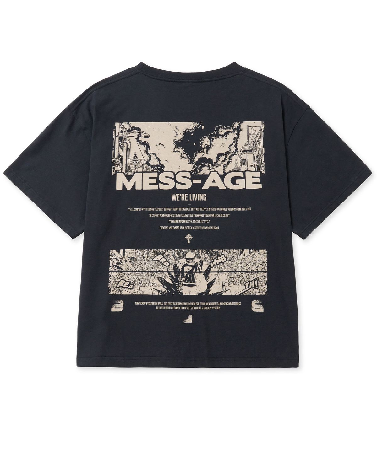 브라운브레스(BROWNBREATH) BELIEVE OVERFIT TEE - BLACK