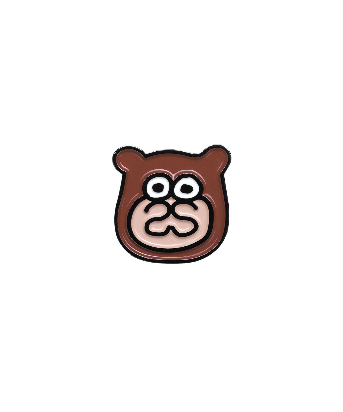 스튜디오 싹스탑(STUDIO SOCKSTOP) OOSS 마늘곰 캐릭터 메탈 뱃지 브라운