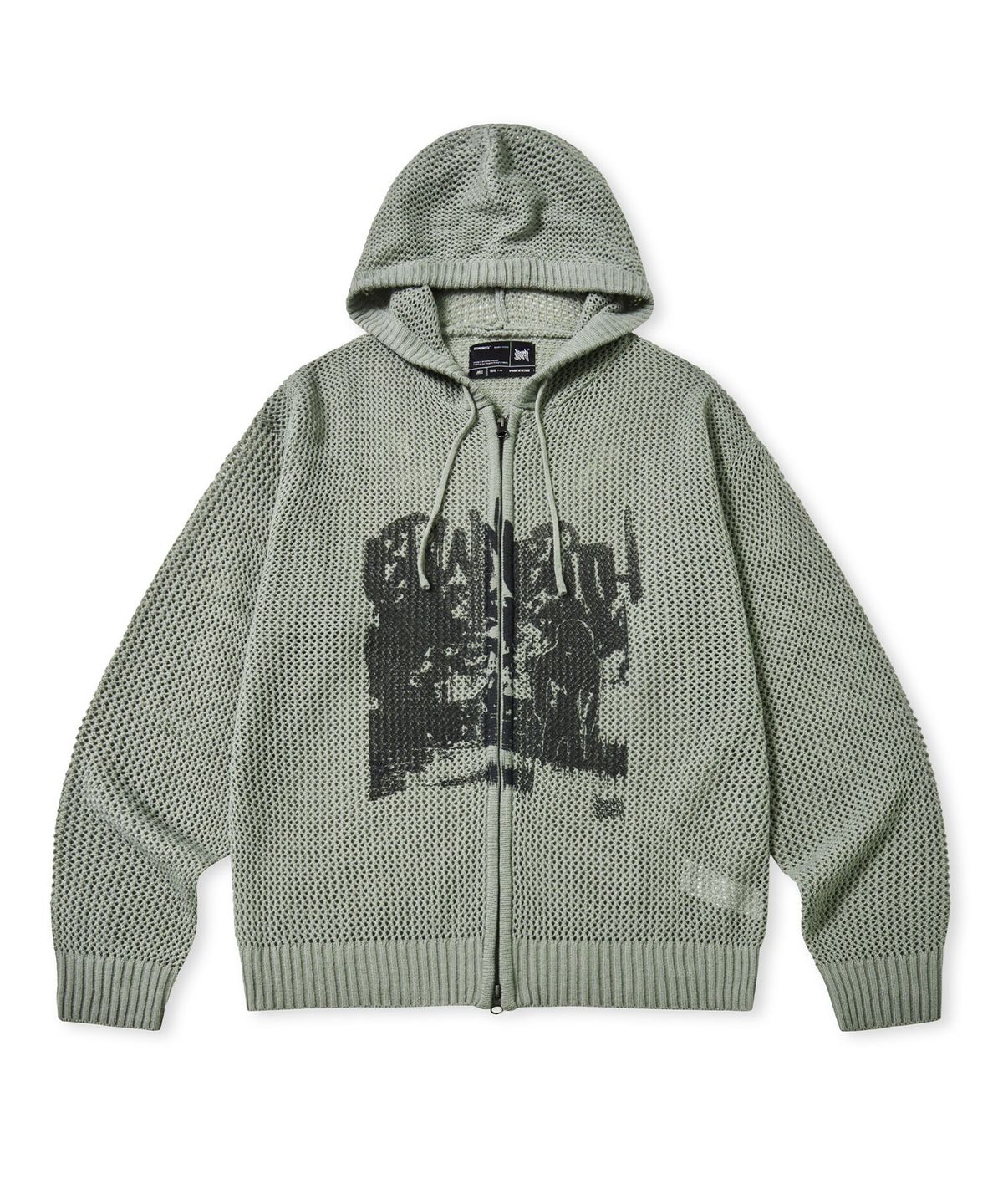 브라운브레스(BROWNBREATH) BLUFF KNIT HOOD ZIP UP - KHAKI