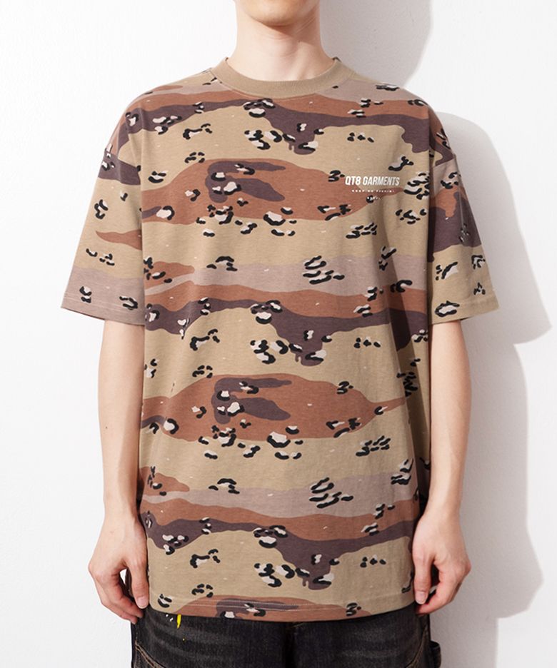OC Simple Logo Chocolate Chip Camo Tee (Beige)