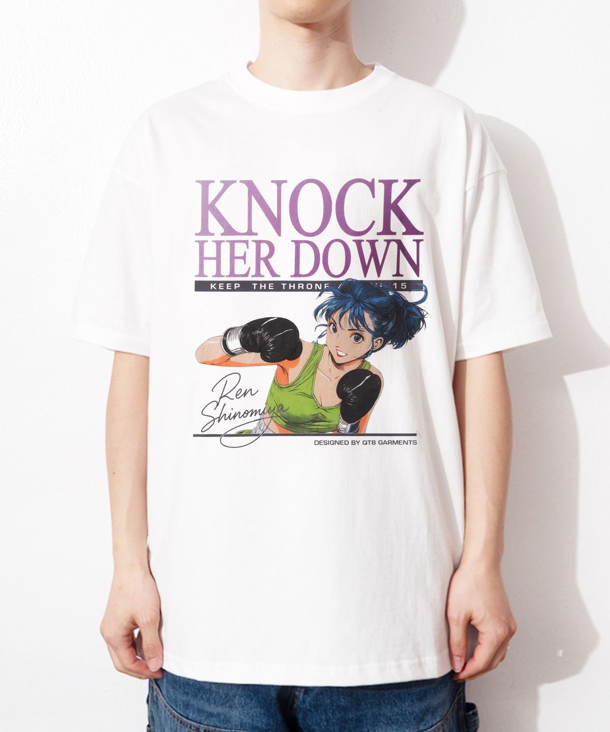 큐티에잇 가먼츠(QT8 GARMENTS) OC Knock Her Down Tee (Ivory)
