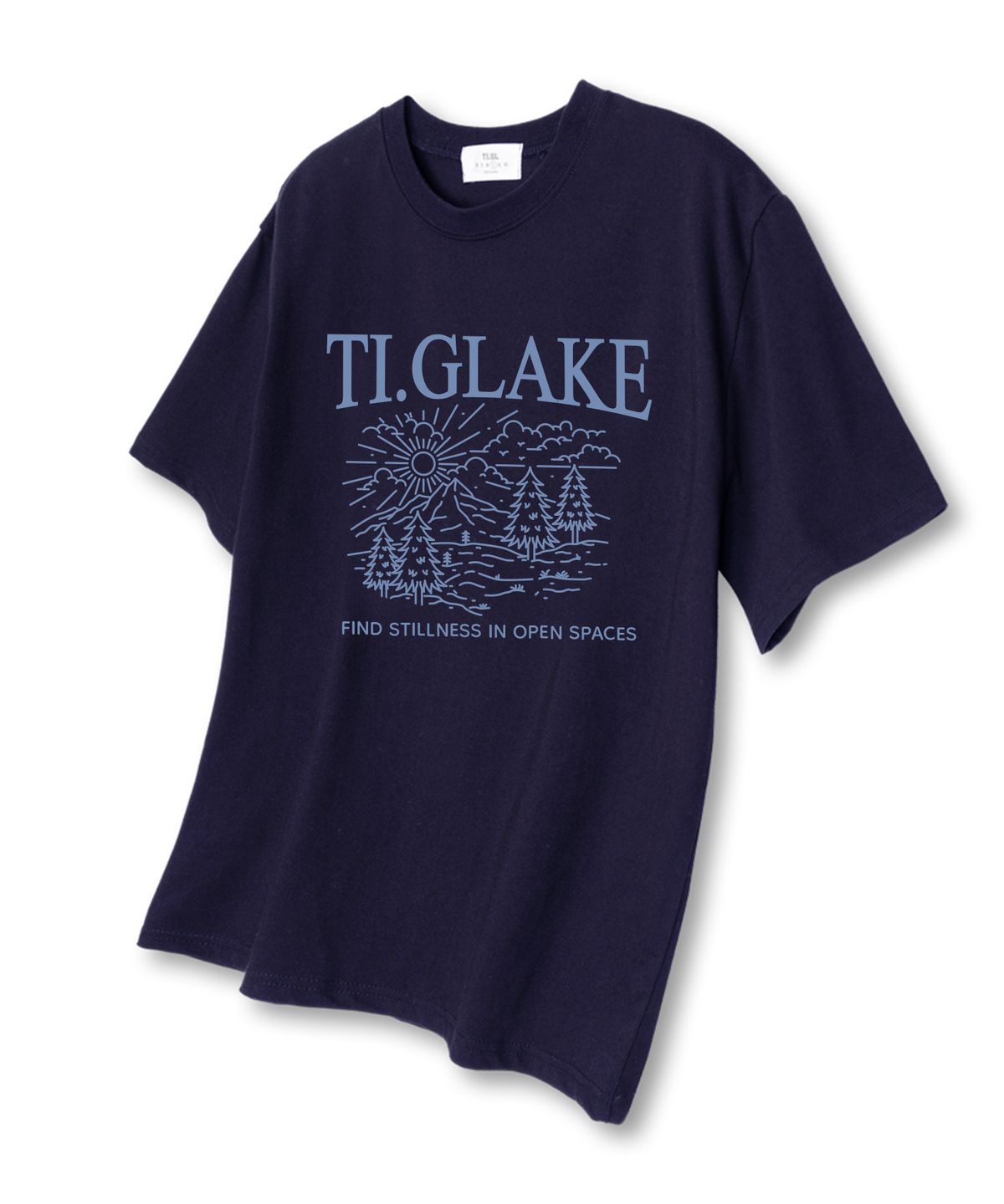 티글레이크(TI.GLAKE) 오픈스페이스 반팔 티셔츠 네이비