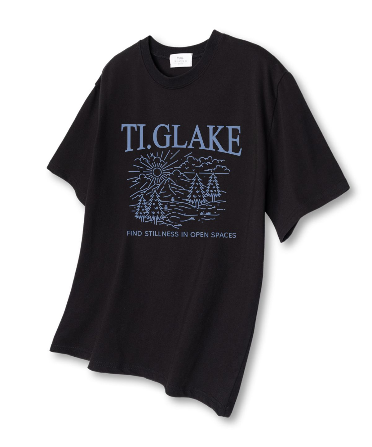 티글레이크(TI.GLAKE) 오픈스페이스 반팔 티셔츠 블랙