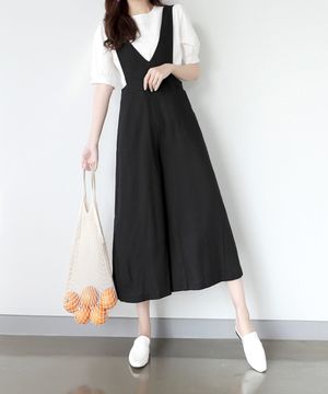 와이드 마 점프슈트