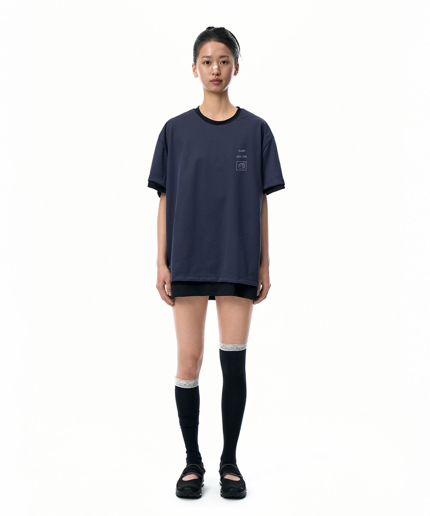 오호스(OJOS) OJOS x NOITOW SHU Reversible Mesh T-shirt / Black
