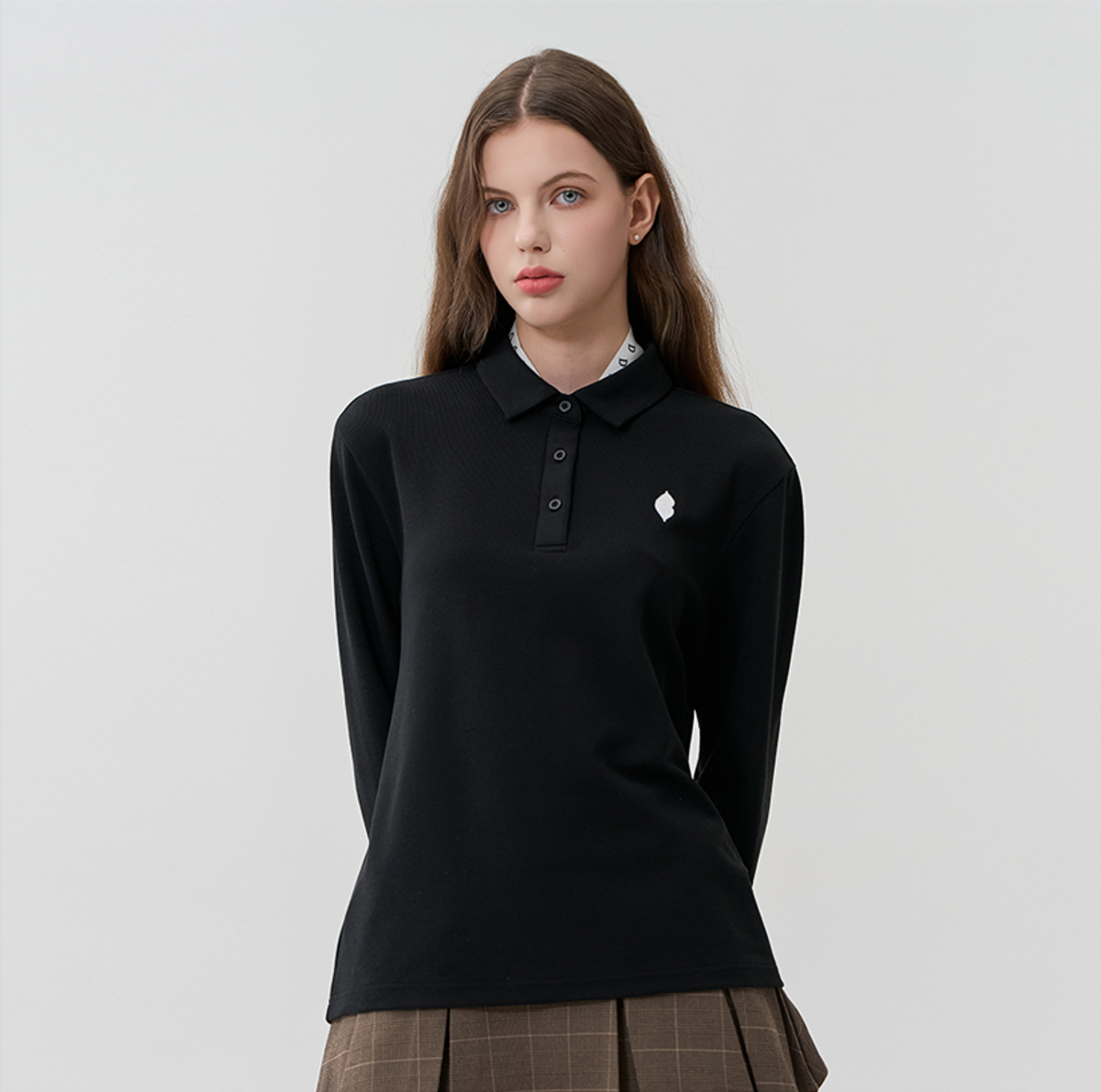 바르도(BARDOT) Signature Long Sleeve Polo Shirt