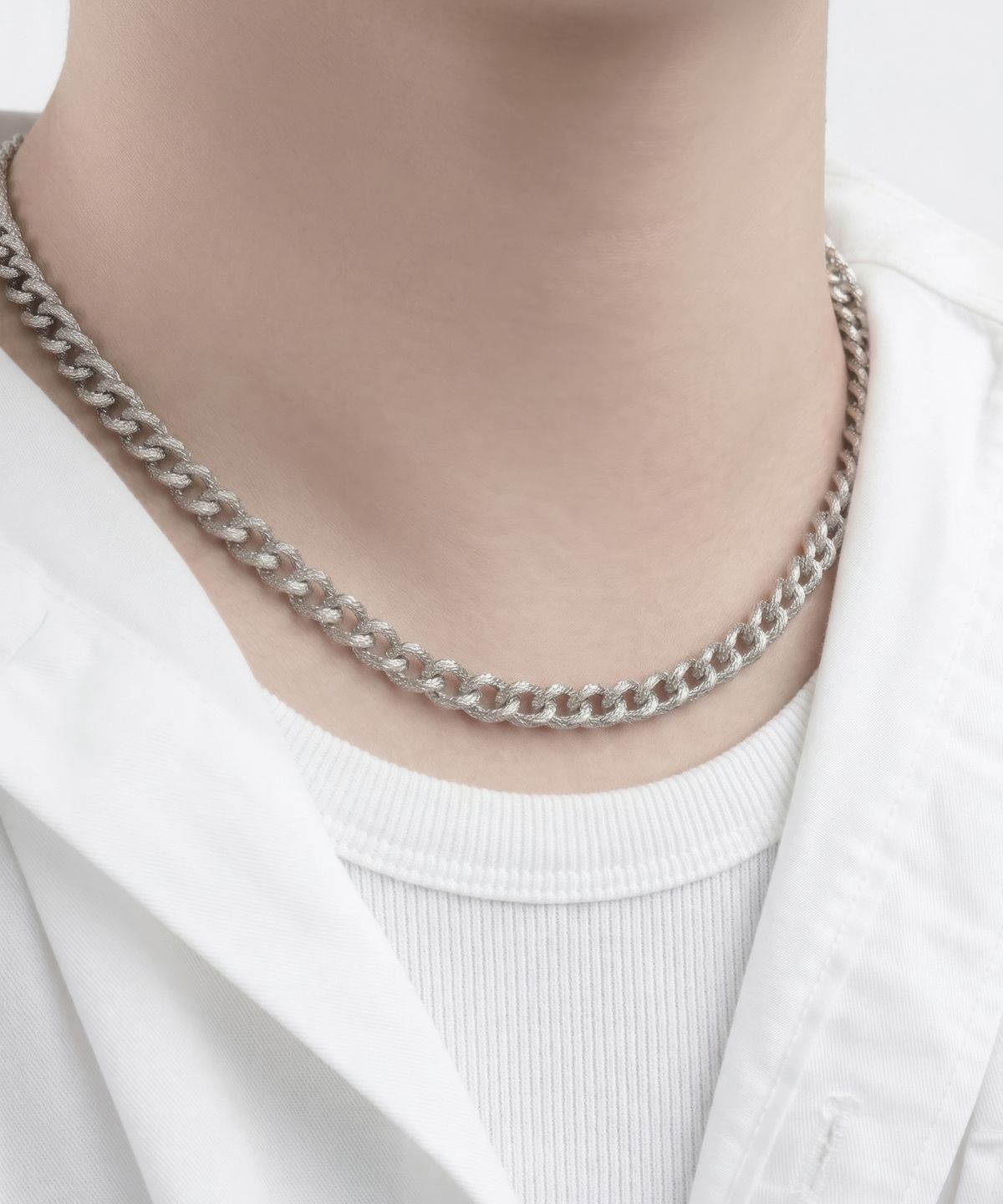 베이스클레프(BASSCLEF) 남성 목걸이 써지컬스틸 체인 CLEF BLING LONG NEC