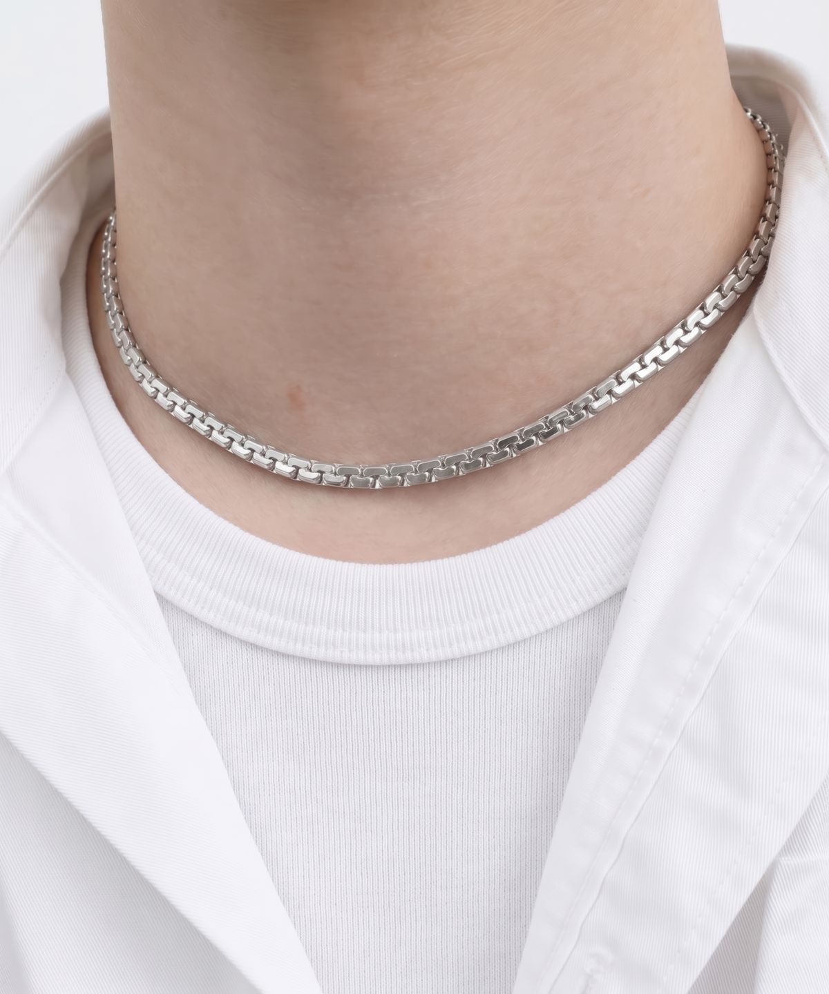 베이스클레프(BASSCLEF) 남자 초커 목걸이 체인 써지컬 CLEF FLAT NEC Choker