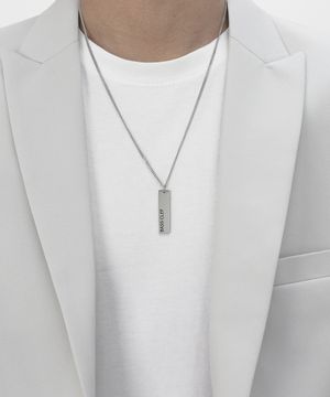 사각 스틱 펜던트 목걸이 써지컬 스틸 CLEF VERSE A NEC