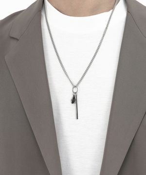 남자 스틱 목걸이 써지컬스틸 체인 CLEF STICK NEC