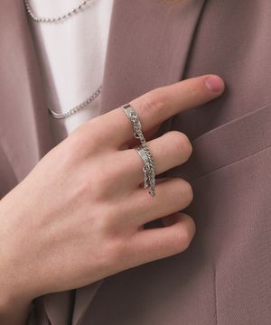 남자 반지 써지컬스틸 체인 링 B CLEF NO.2 RNG