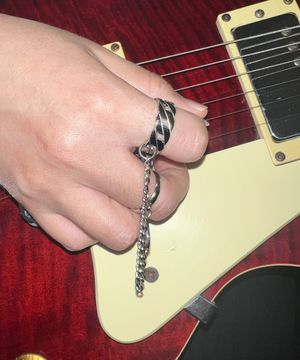 남자 써지컬 반지 레이어드 결속 연결 체인 CLEF SINGLE No.2 RNG