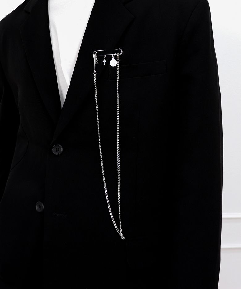남자 브로치 옷핀 체인 CLEF Brooch