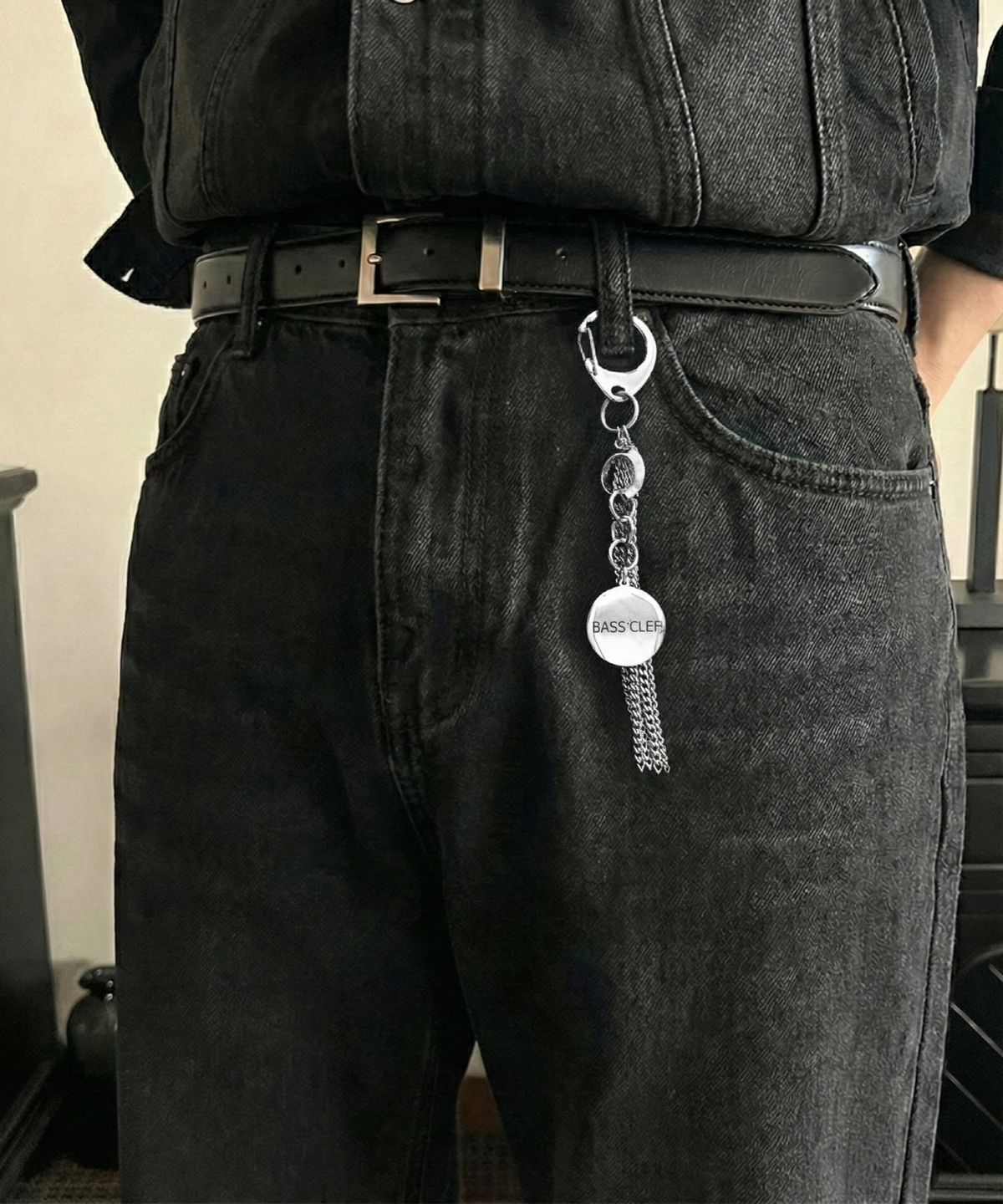 베이스클레프(BASSCLEF) 써지컬 스틸 키링 가방 열쇠고리 CLEF Cow Key Ring