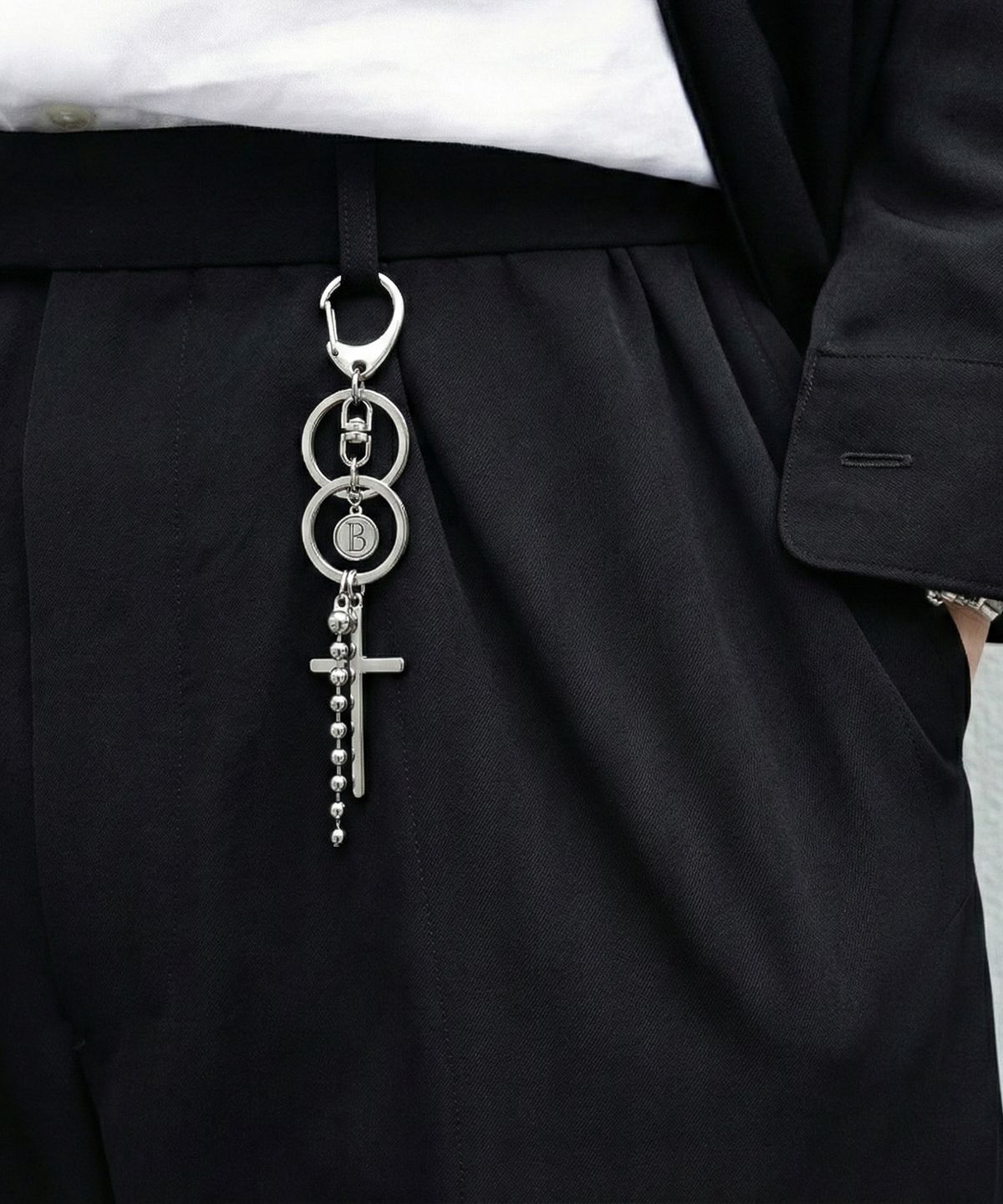 베이스클레프(BASSCLEF) 남자 십자가 키링 열쇠고리 CLEF Cross Key Ring