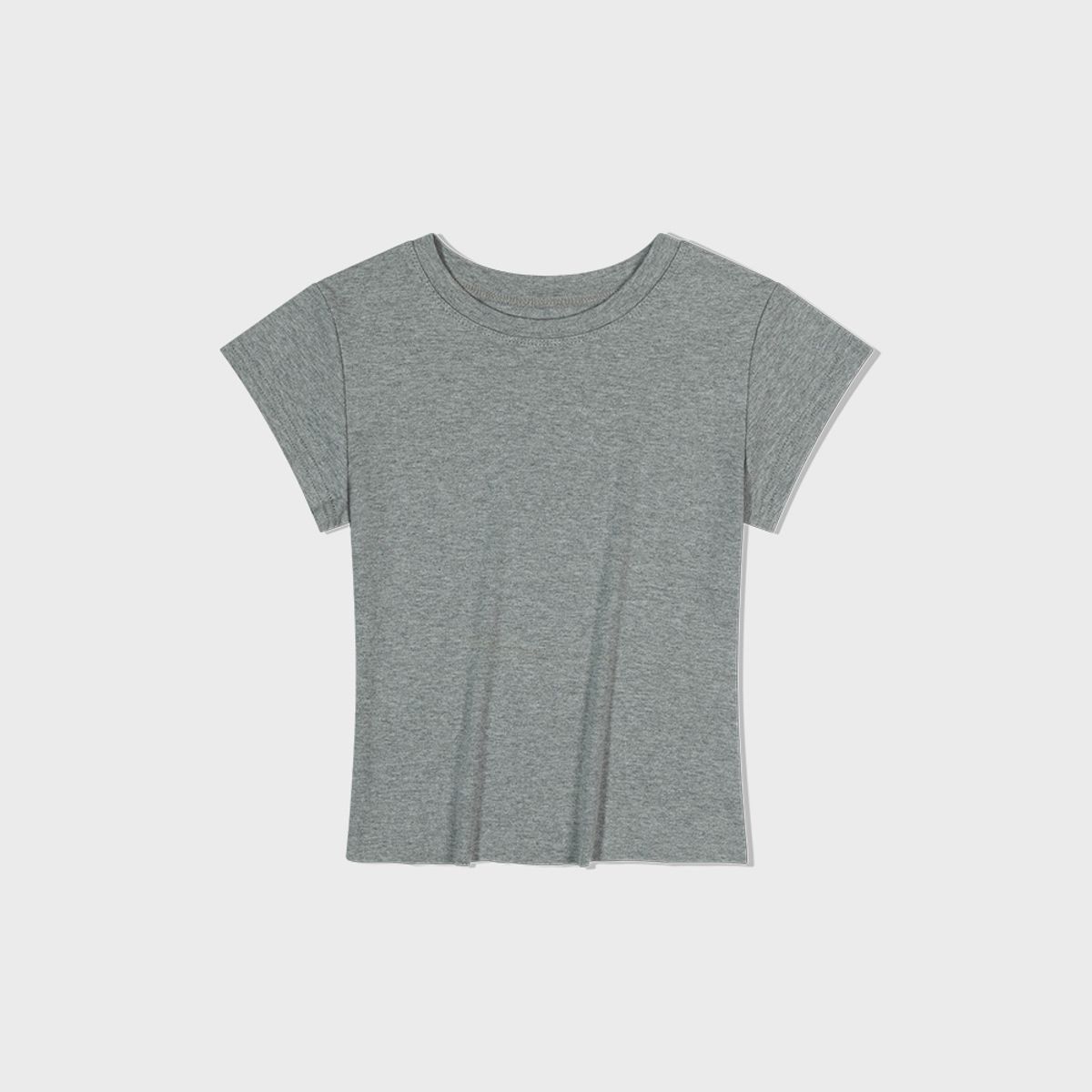모아(MOAA) Ashline Tee (MELANGE GRAY)