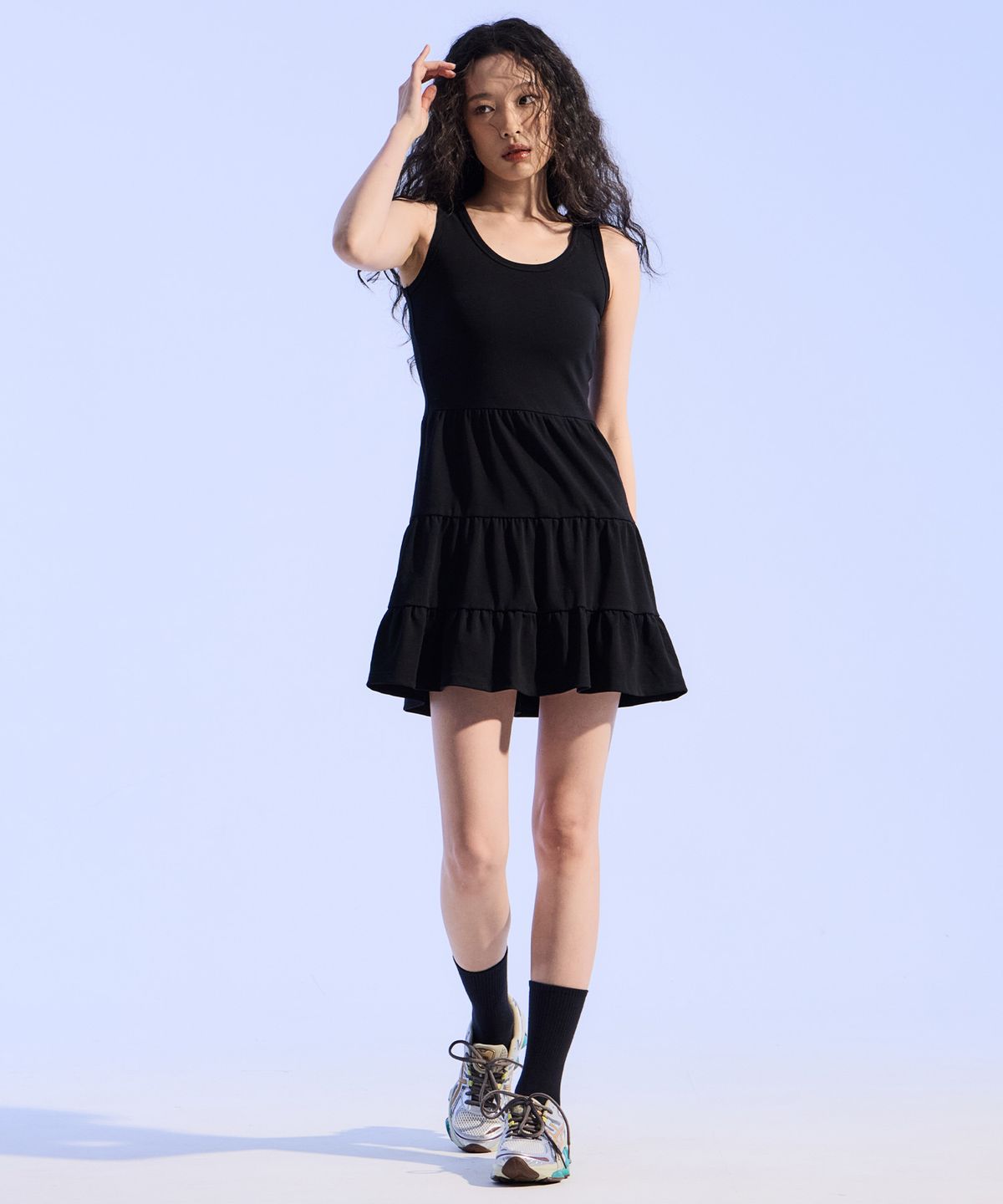 모아(MOAA) Layered Tank Dress (BLACK)