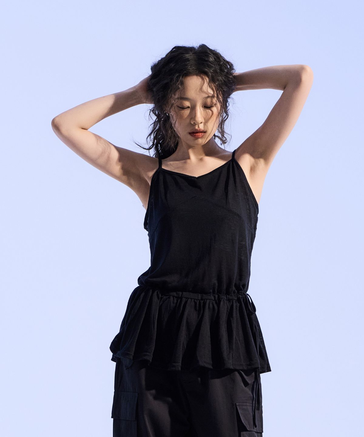 모아(MOAA) Soft Flare Camidress (BLACK)