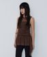 Mesh Princess Line Drop Dress_BROWN
