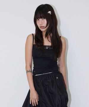 Fitting Lace Basic Sleeveless_BLACK