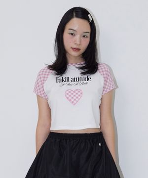 Fakiii Girl Attitude Check T-shirt_BABY PINK