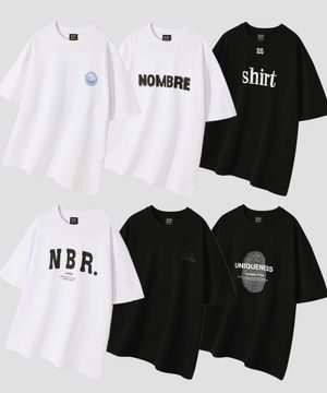 [2PACK] 남녀공용 캐주얼 오버핏 반팔 티 컬렉션_6STYLE