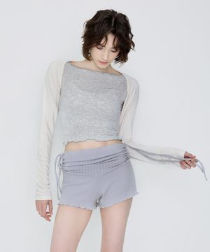 여성 요가복 DEVI-B0088-젠블루 필라테스 비비아나 셔링 쇼츠