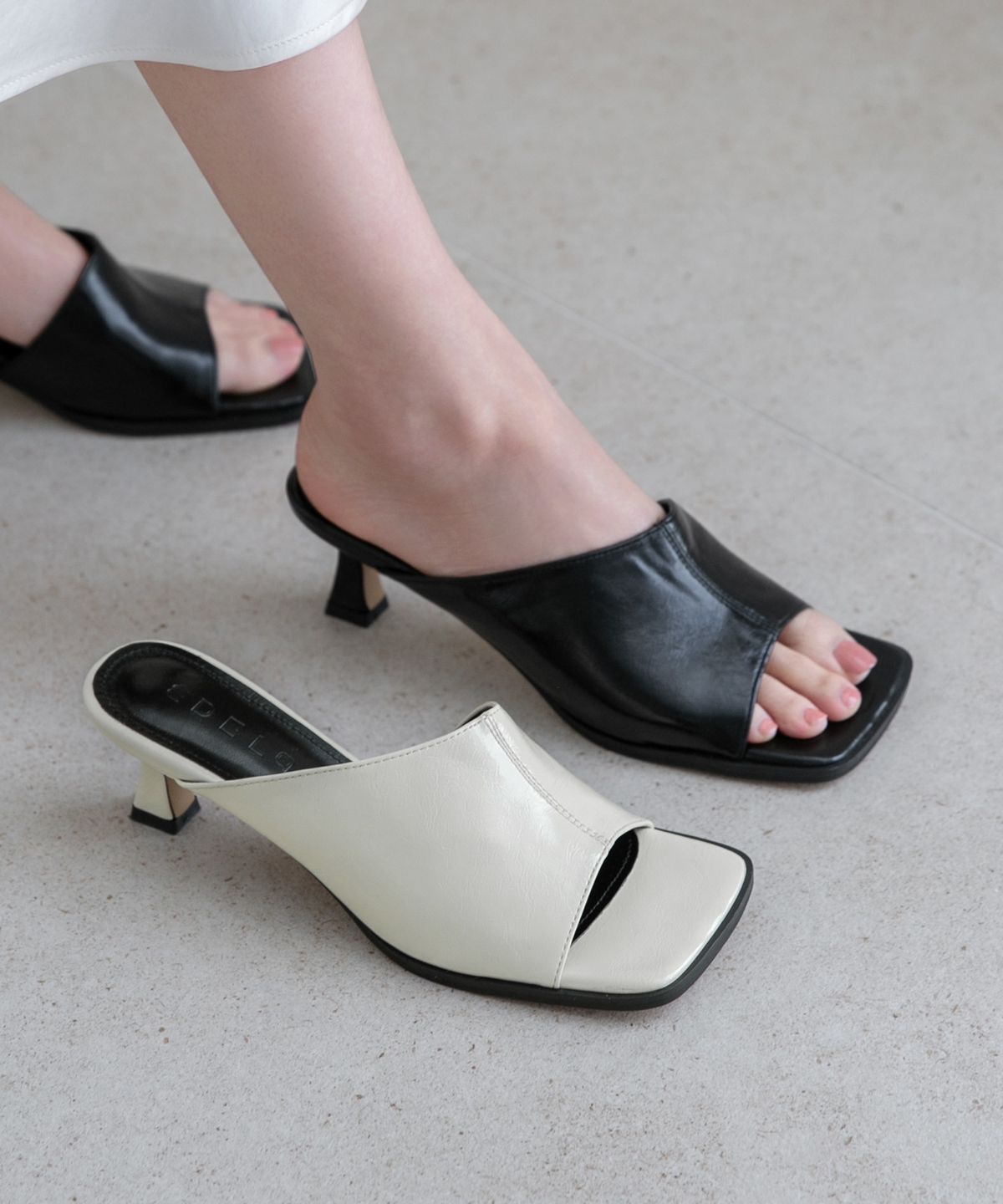 에델나인(EDEL9) Carmen 카르멘 스퀘어 뮬 6cm