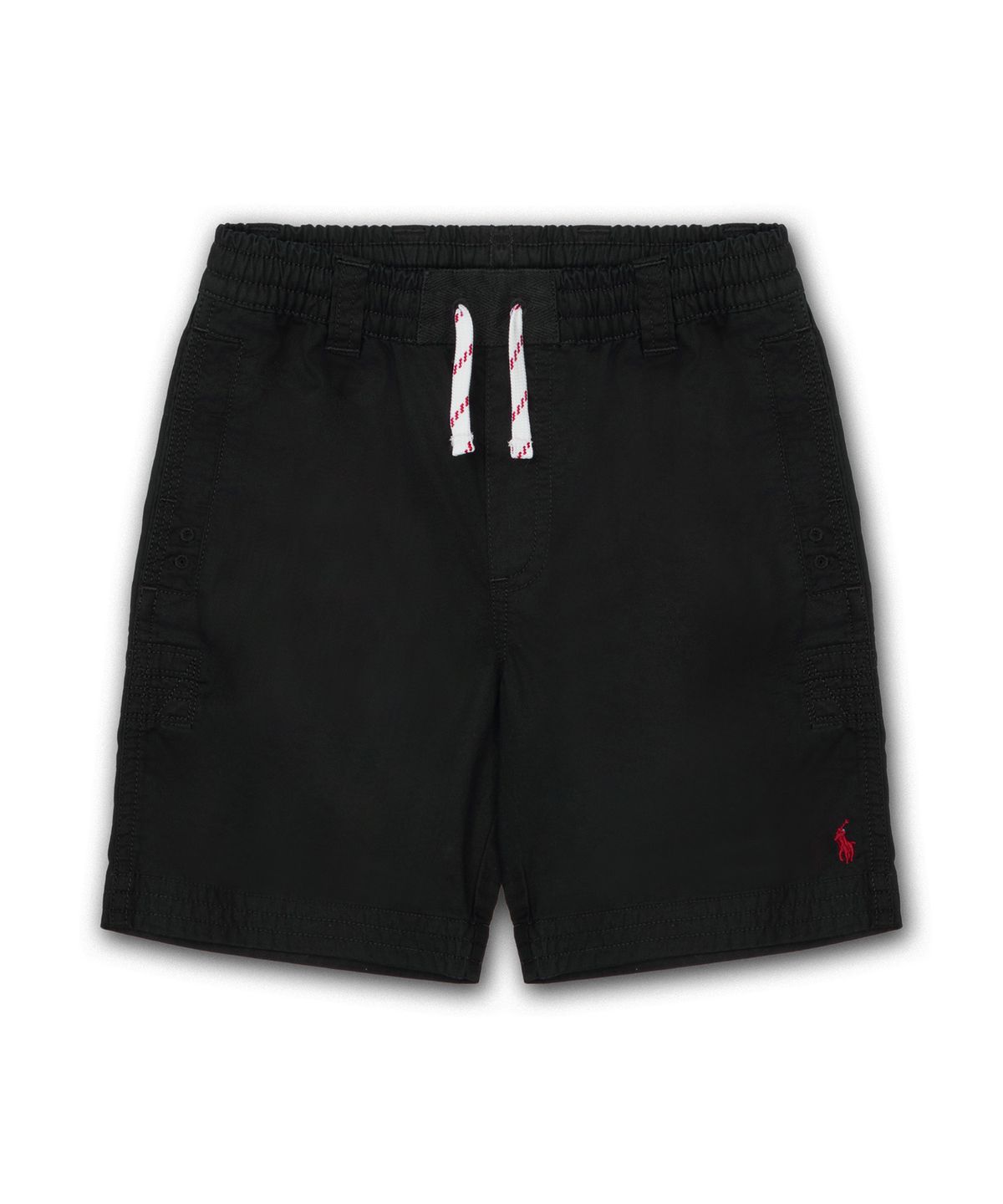 폴로 랄프 로렌 칠드런(POLO RALPH LAUREN CHILDREN) 코튼 치노 드로스트링 쇼트-블랙