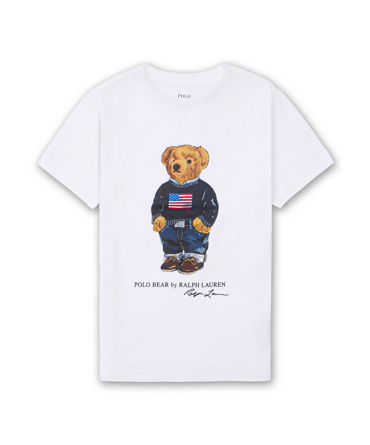 폴로 랄프 로렌 칠드런(POLO RALPH LAUREN CHILDREN) 폴로 베어 코튼 저지 티-멀티 컬러