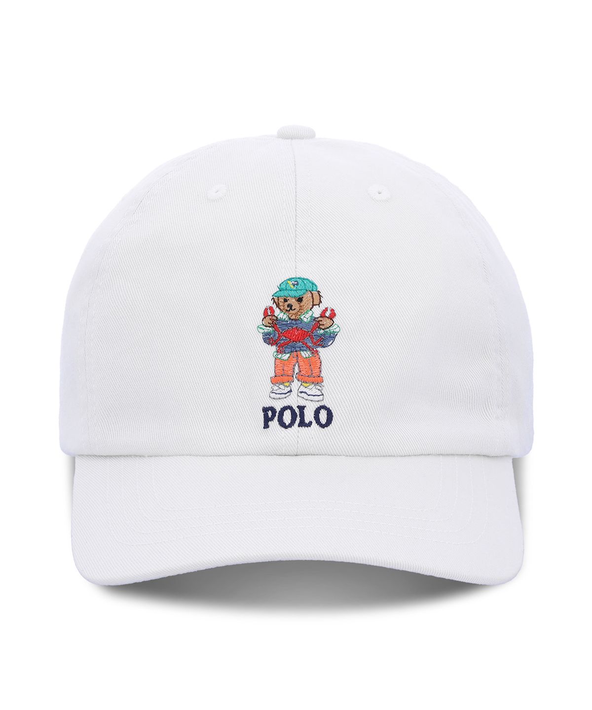 폴로 랄프 로렌 칠드런(POLO RALPH LAUREN CHILDREN) 폴로 베어 코튼 트윌 볼 캡-화이트