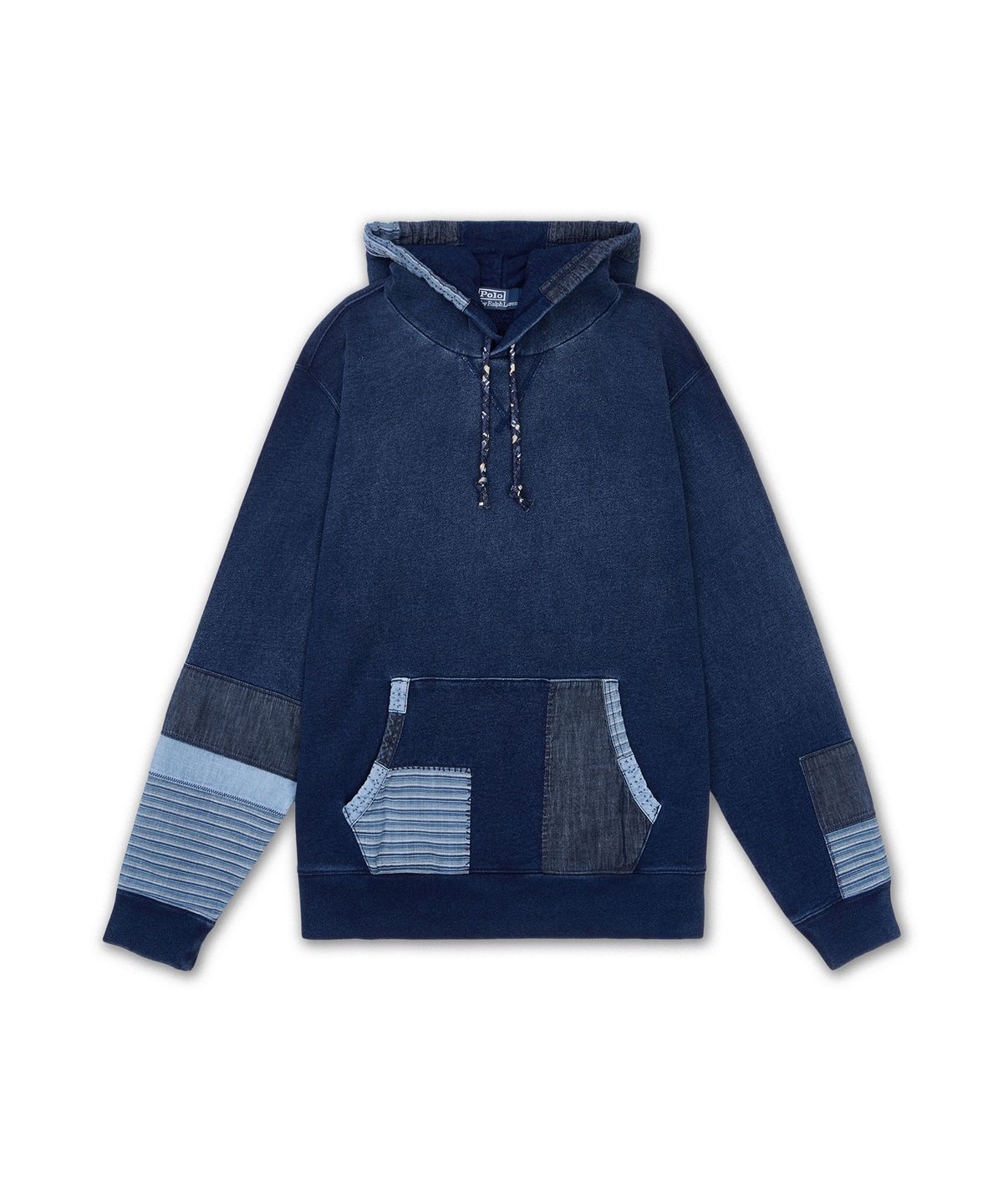 폴로 랄프 로렌(POLO RALPH LAUREN) 인디고 프렌치 테리 패치워크 후디-블루