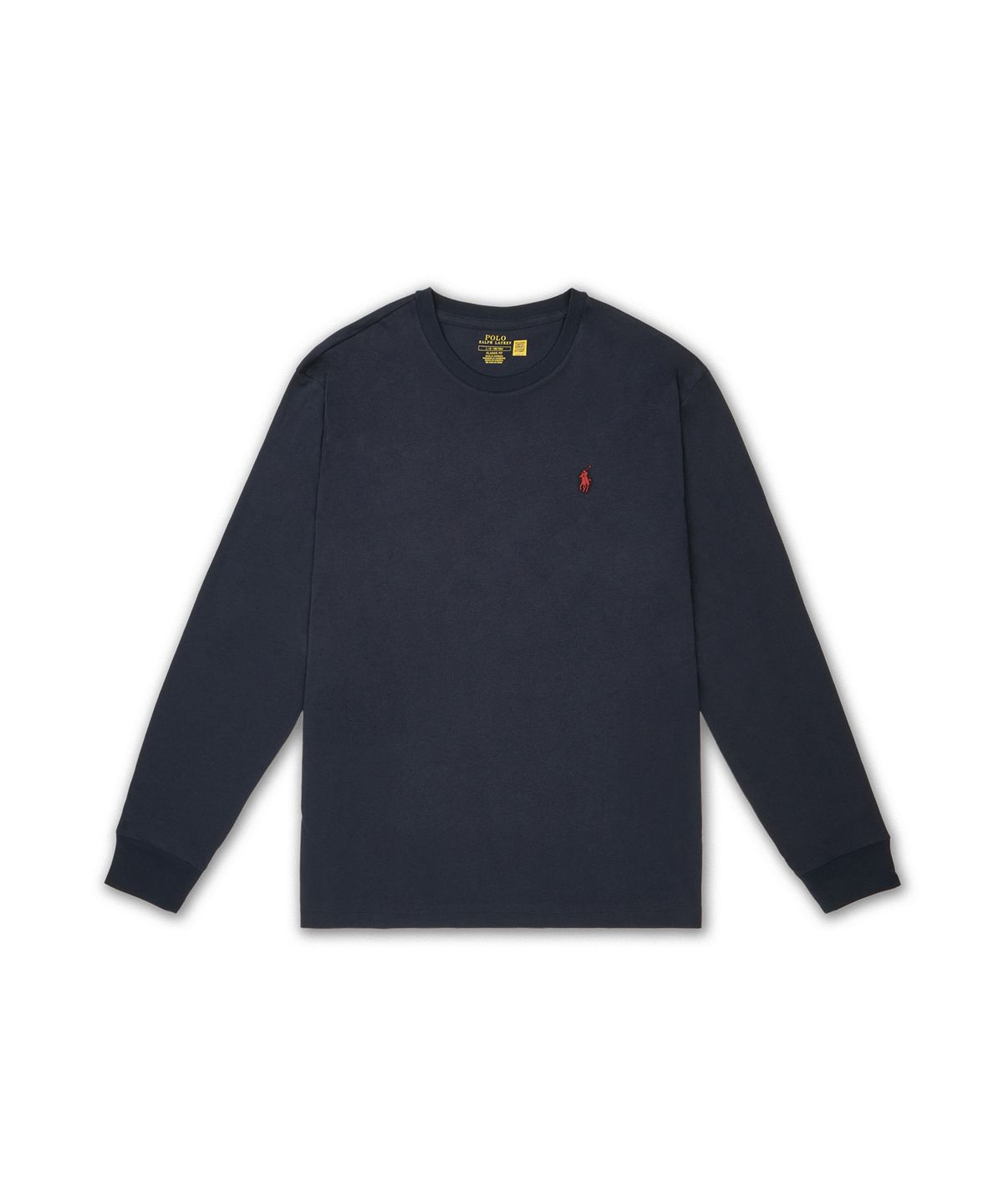 폴로 랄프 로렌(POLO RALPH LAUREN) 클래식핏 저지 롱 슬리브 티셔츠-네이비