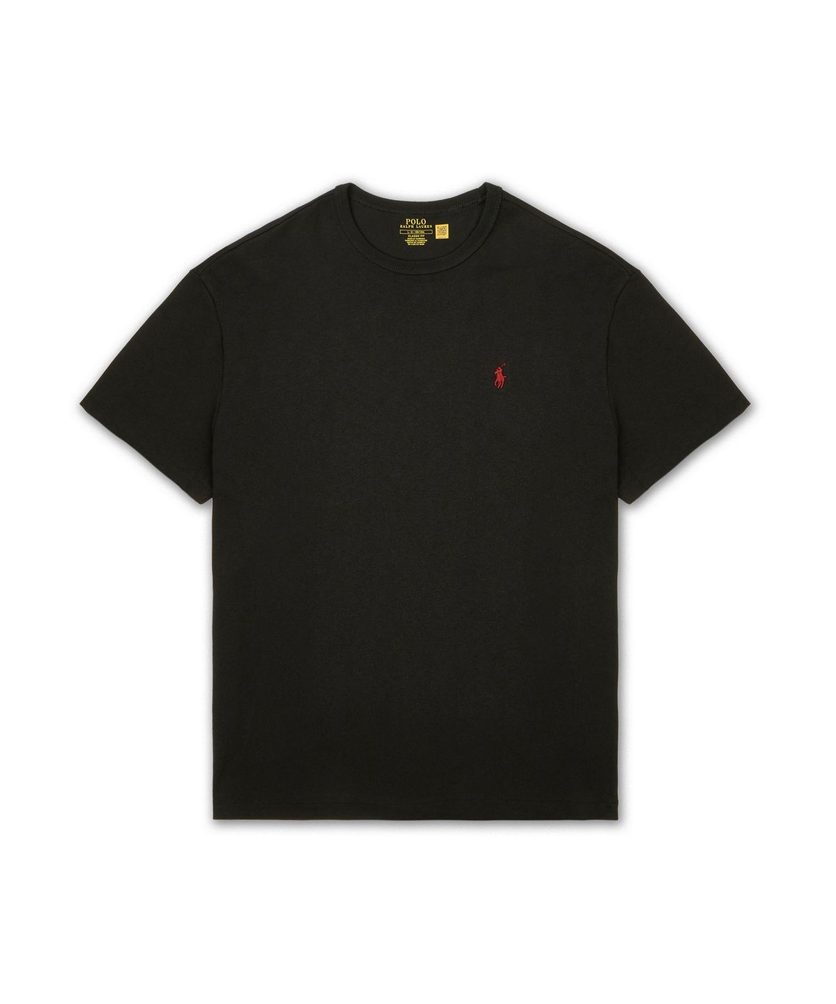 폴로 랄프 로렌(POLO RALPH LAUREN) 클래식핏 헤비웨이트 저지 티셔츠-블랙