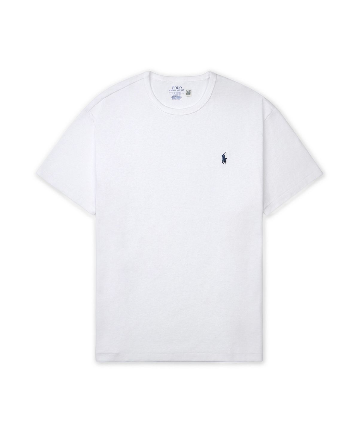 폴로 랄프 로렌(POLO RALPH LAUREN) 클래식핏 헤비웨이트 저지 티셔츠-화이트