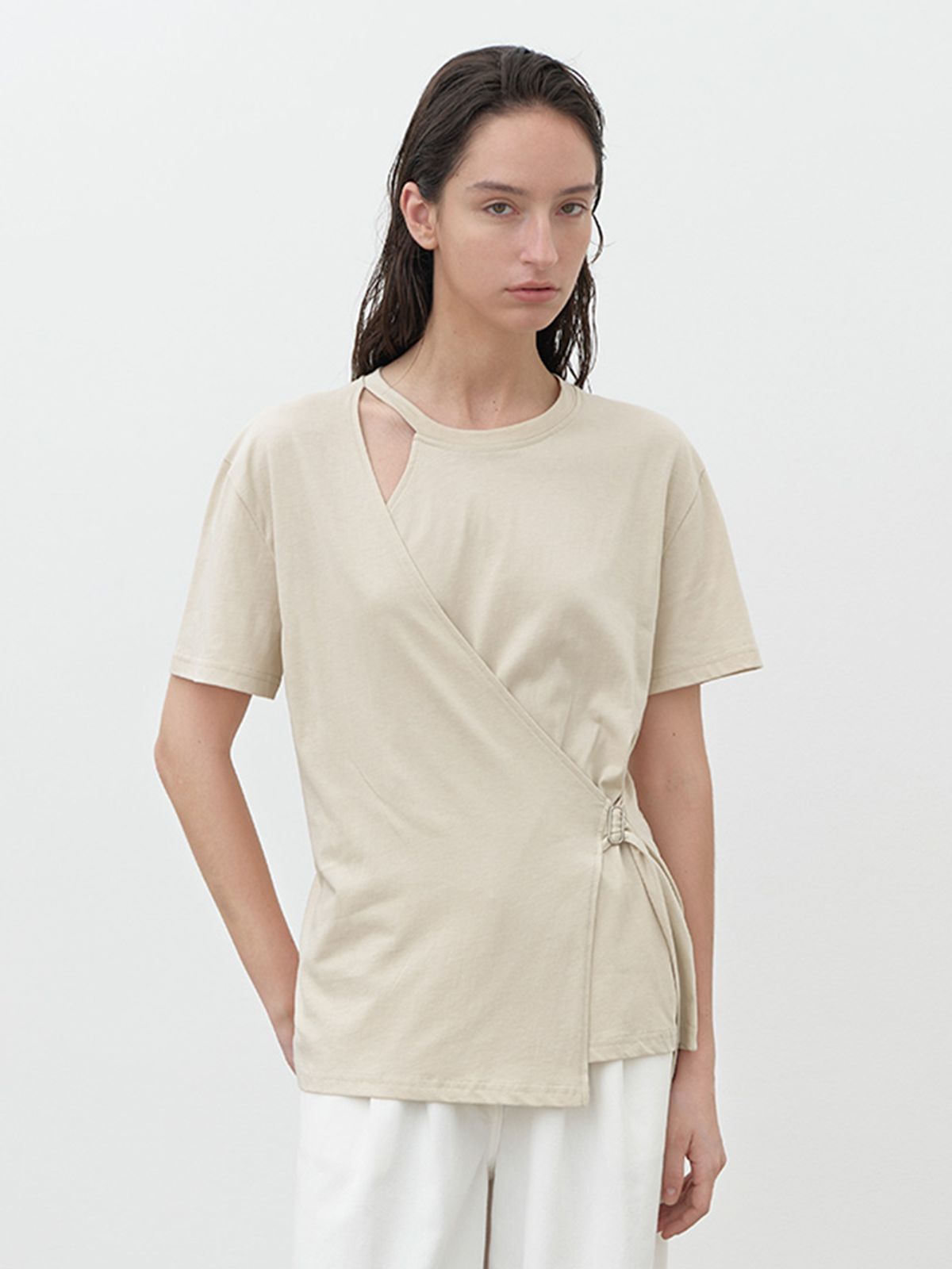 아틀리에 나인(ATELIER NAIN) ALEXA UNBALANCE LAYERD TEE(T-7038)