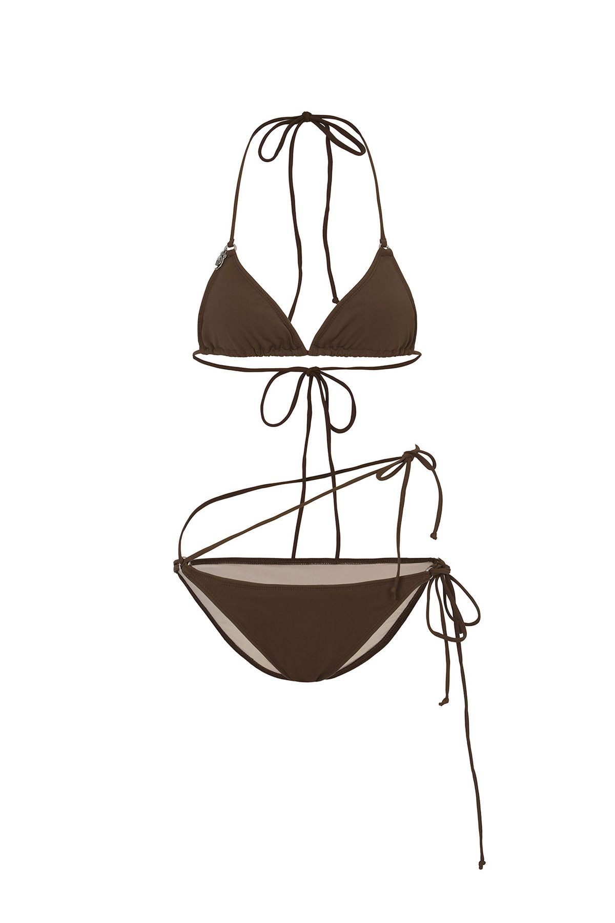 페인오어플레져(PAINORPLEASURE) TINA STRING BIKINI SET brown