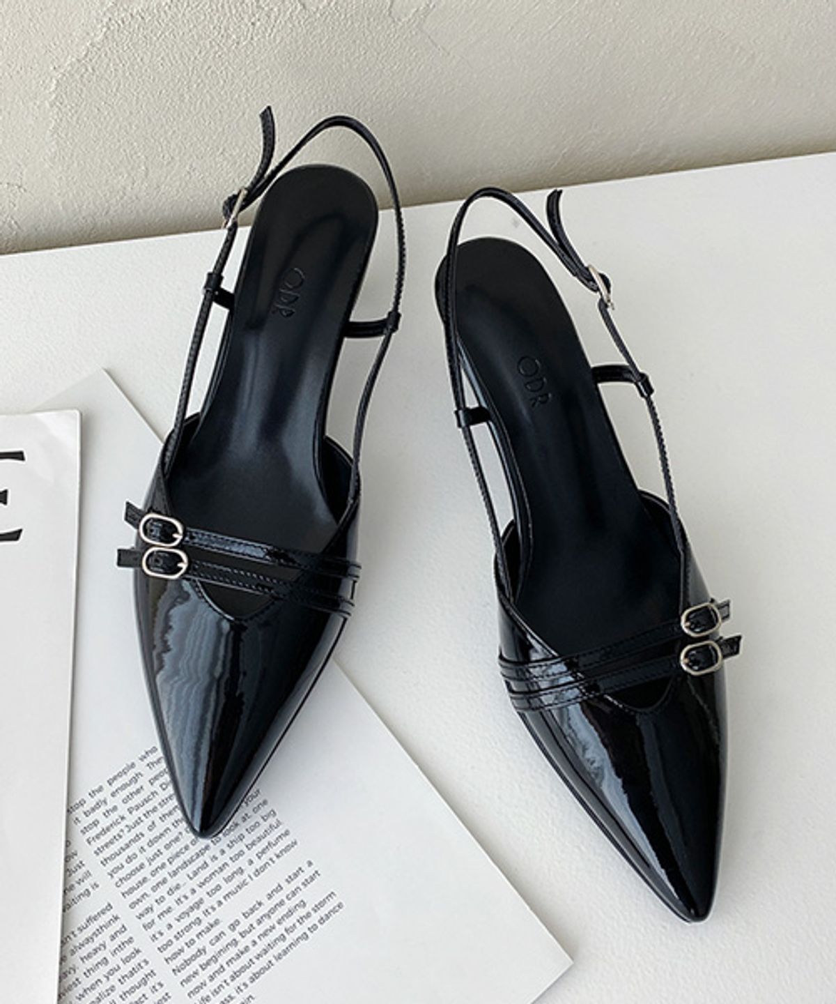 오드리(ODR) 엘로라 슬링백_Black 5/6/7cm ODRD24040