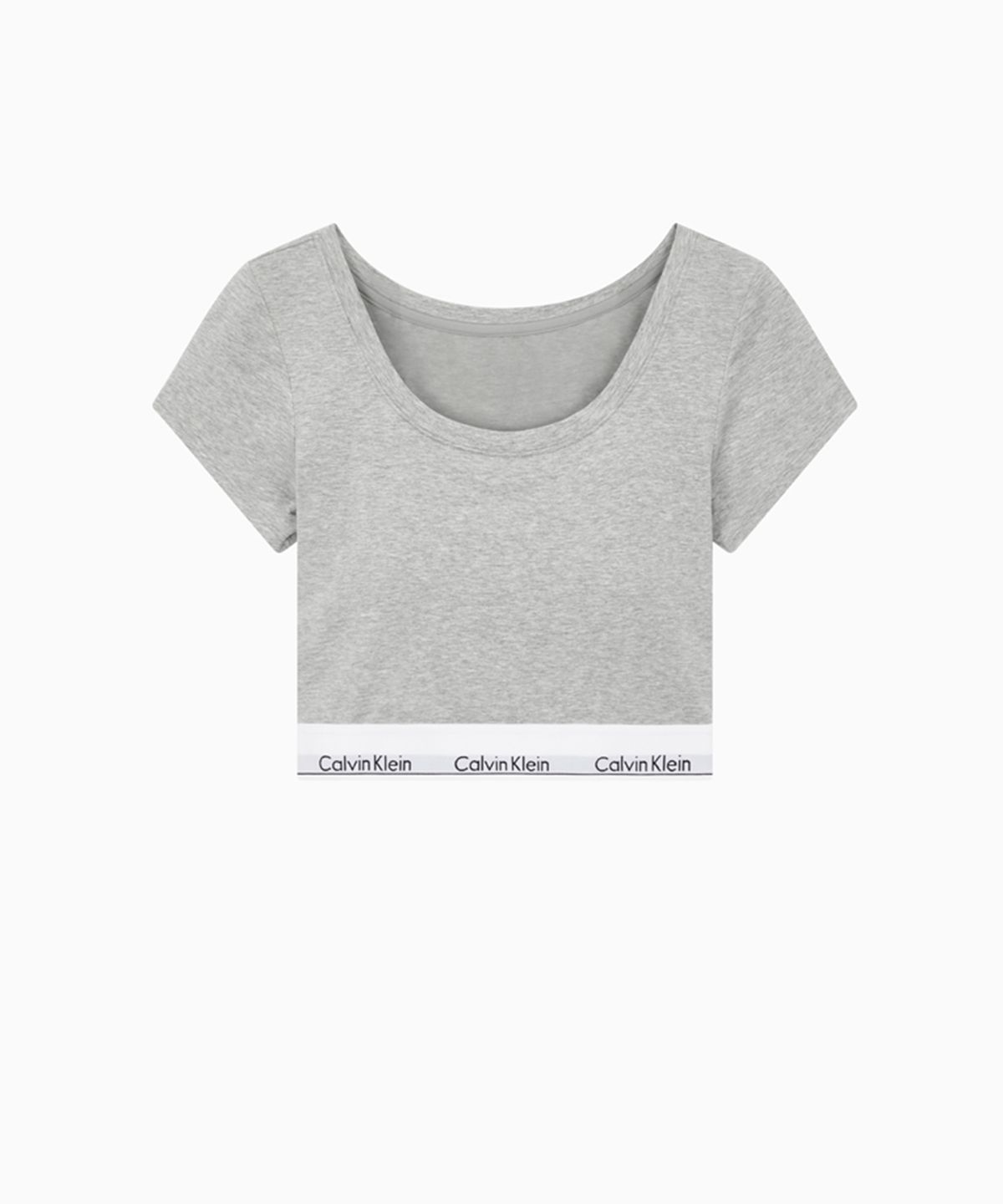 캘빈클라인 언더웨어(CALVIN KLEIN UNDERWEAR) 여성 아이콘 코튼 모달 티셔츠 아웃푸쉬 브라렛_QF8066ADP7A