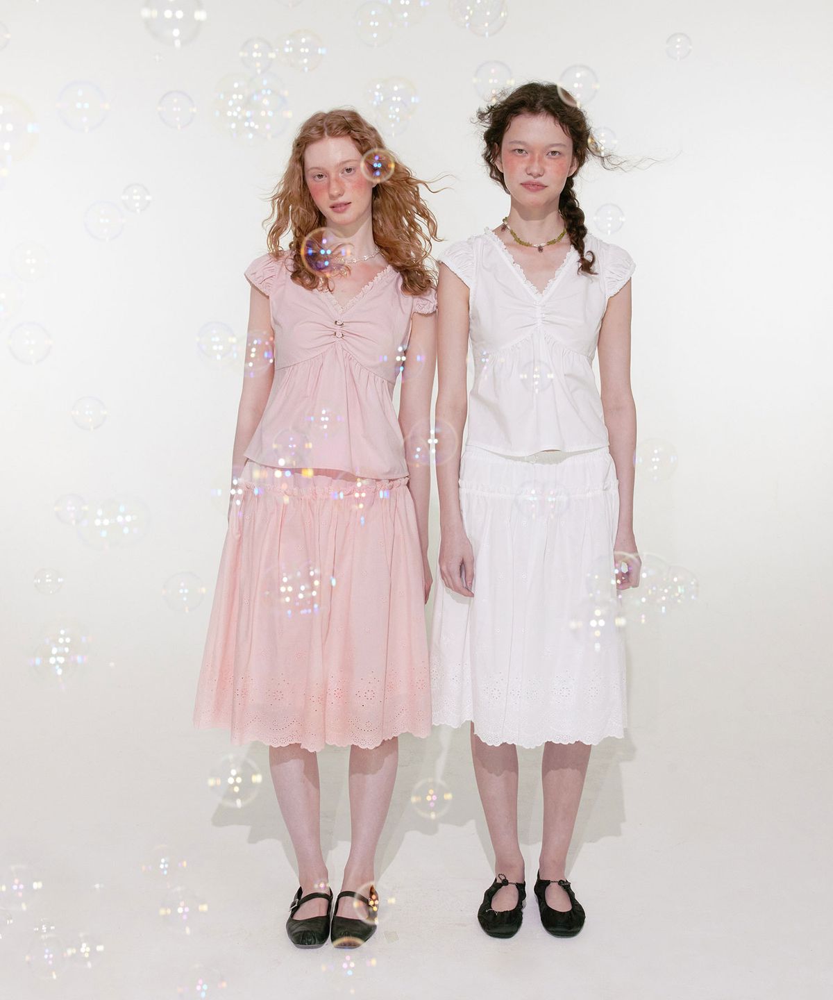 루루서울(LOULOUSEOUL) Zoey Lace Skirt (Pink)