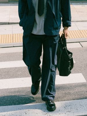 서머 이지 핀턱 트라우저(네이비)