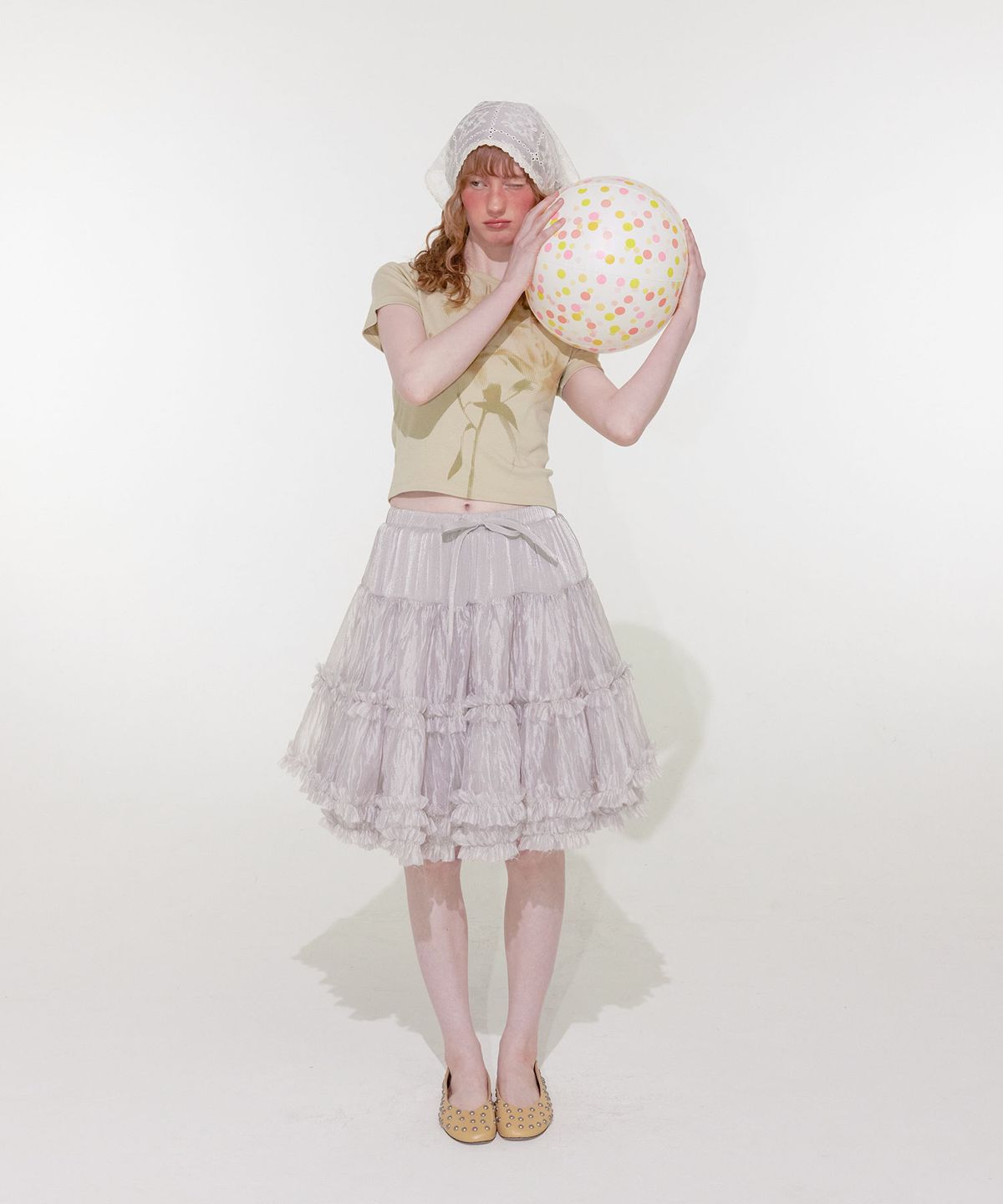 루루서울(LOULOUSEOUL) Tutu Midi Skirt (Light Gray)