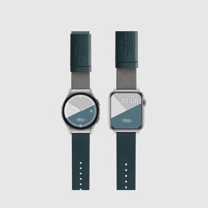 시그니처 링키퍼 비건 레더 애플워치 스트랩1 7 울트라 2 SE2 갤럭시워치 6 호환 밴드 - 그린