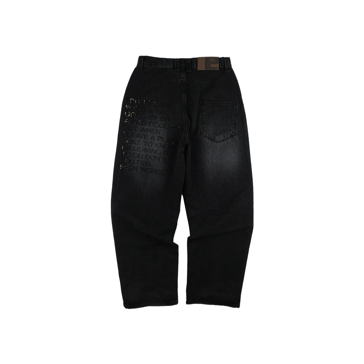 이알티알(ERTR) Letter Denim Pants Black