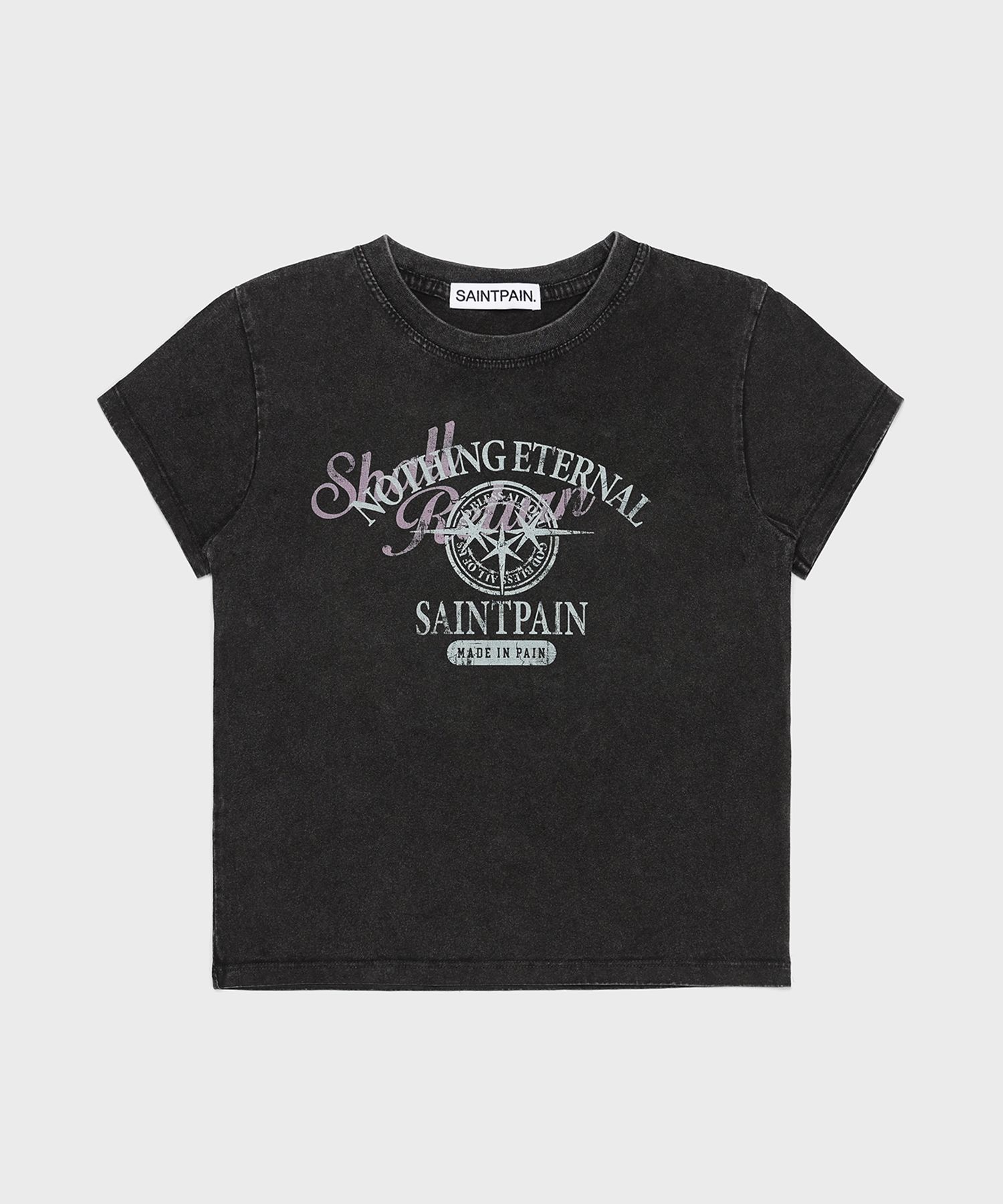 SAINTPAINのSP Impermanence Pigment Crop Short Sleeve Tee MUSINSA | SAINTPAIN SP Eternal Pigment Crop Short Sleeve T