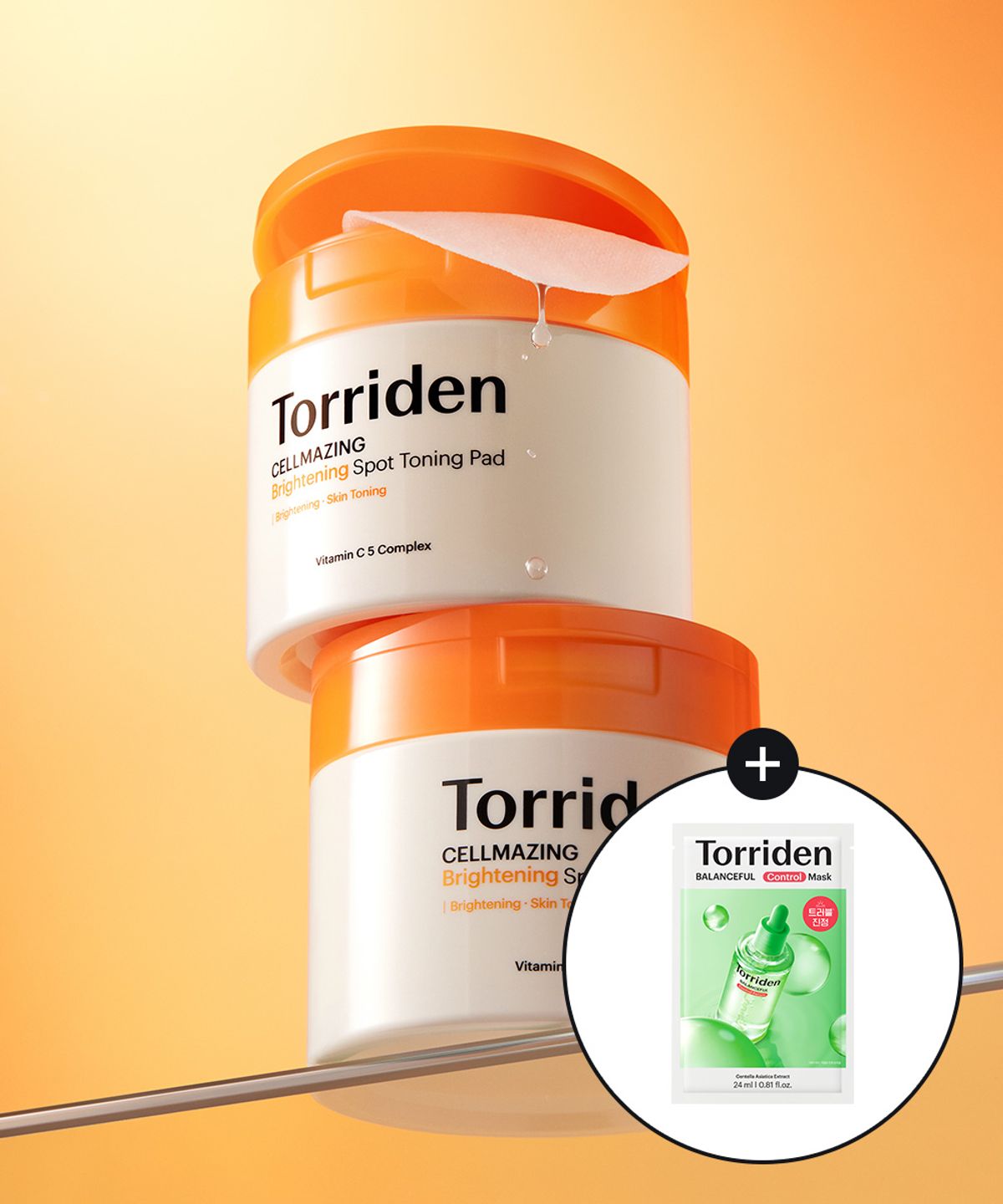 토리든(TORRIDEN) [SET] 셀메이징 비타 C 브라이트닝 흔적 토닝 패드 70매 X 2개 (+시카 컨트롤 마스크 1매)